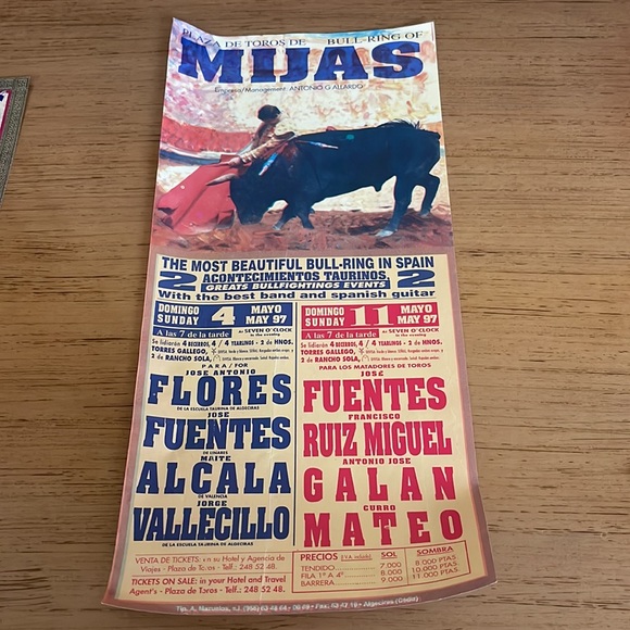 Authentic Vintage Bullfight Advertising Posters: May 1997, Three Bull-Rings - Picture 2 of 7